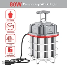 Portable LED Temporary Construction Work Light 80W Workshop Warehouse Lighting