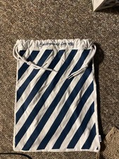 Vans Custom Made For You Drawstring Backpack Shoe Bag Off The Wall White/Blue 