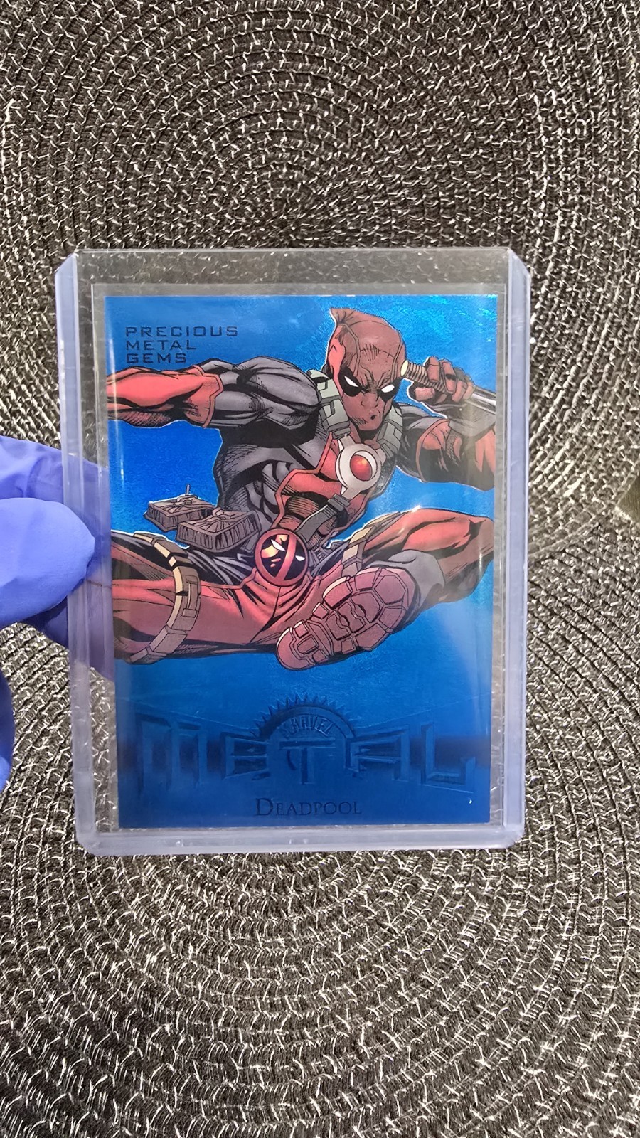 2013 Marvel Fleer Retro "DEADPOOL" Precious Metal Gems PMG BLUE /50 Sik Rare 🔰