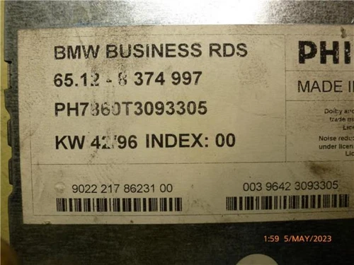 65128374997 Sistema Audio/Radio Cd para BMW SERIE 5 BERLINA (E39) 525tds 79884 - Imagen 2 de 4