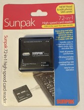 Sunpak 72-in-1 High-Speed Card Reader Built In USB 2.0 Self Storage Plug NEW