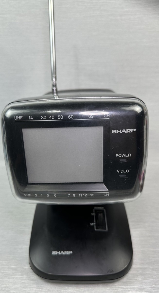 Vintage 1986 Space Age Sharp Tv 3LS36 (BK) ANALOG TV/GAMING AS IS