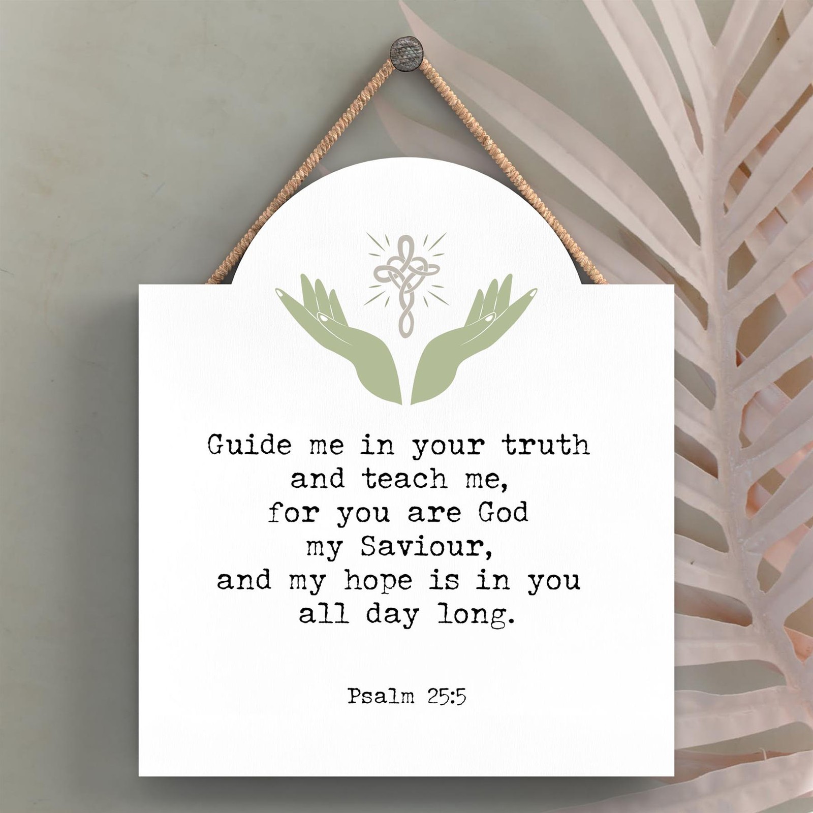 PSALM 25-5 MED DOMED SQU PLAQUE WG