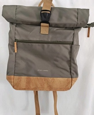 Atley James Dakota Backpack Tan Brown Cork New Minimalist Bag Satchel