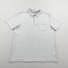 Vuori Polo Shirt Mens Medium Light Gray Ace Performance Pique Slim Fit Pocket
