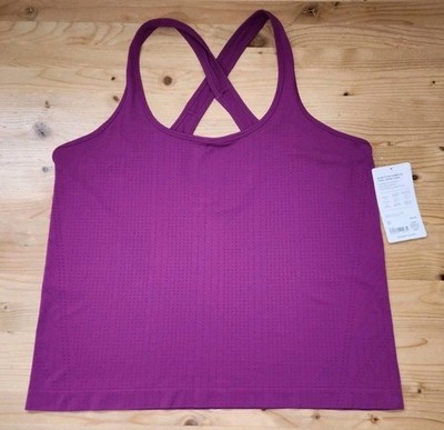 NWT $49 Athleta L In Motion Seamless Criss Cross Tank
