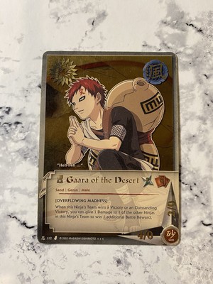2002 Naruto CCG Gaara of the Desert #112 Super Rare Gold Foil ( See Pictures)