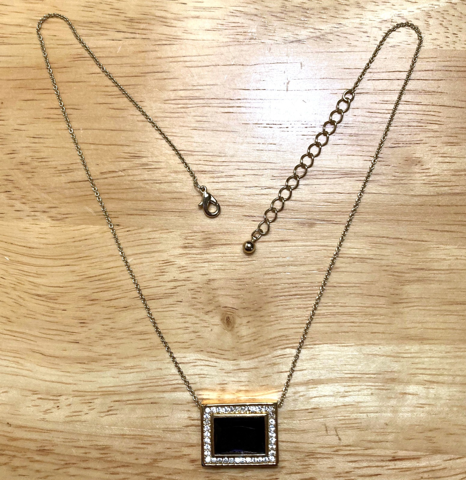 Roman Simulated Blue Sapphire Rectangular Pendant… - image 6