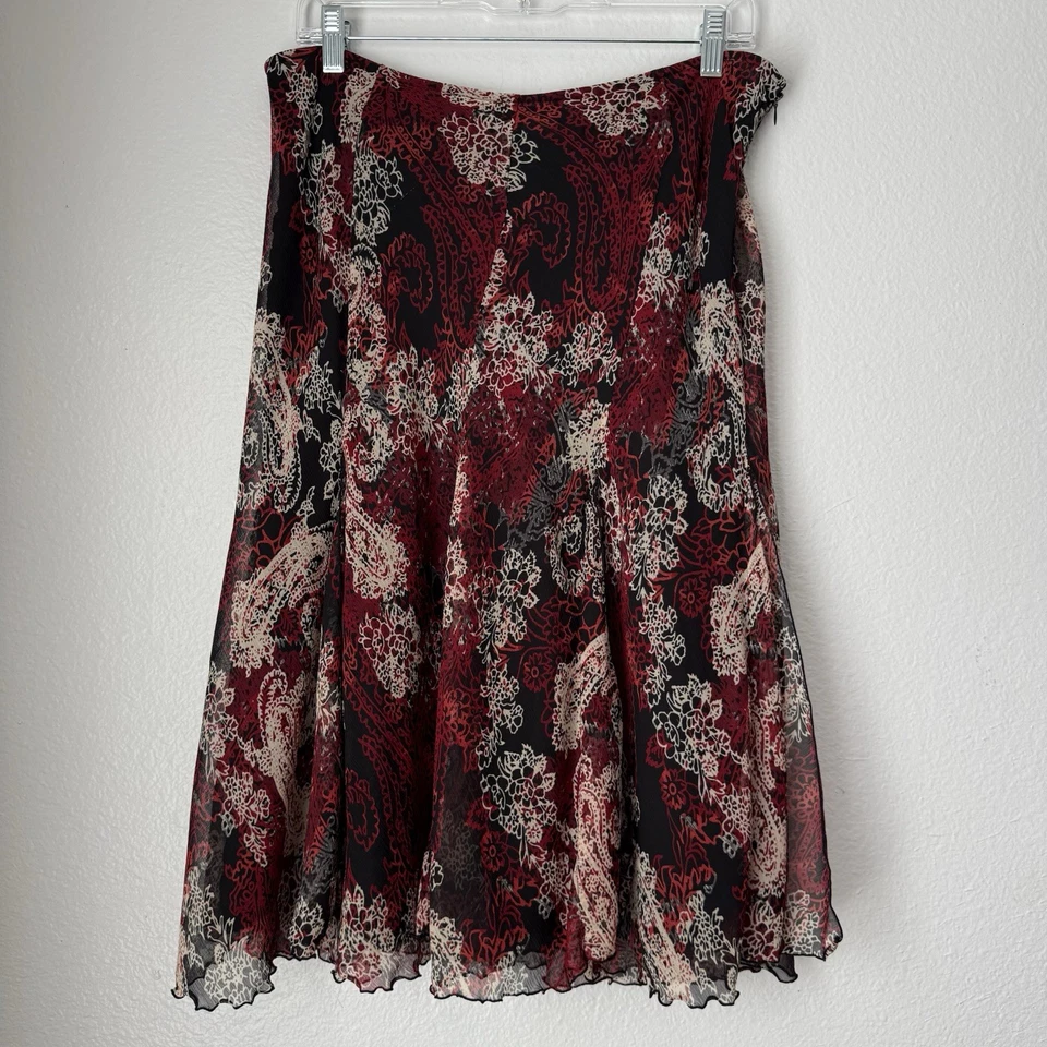 Vintage Dressbarn Whimsigoth Witchy Y2K Fairy Grunge Skirt Midi Paisley 2000s - Image 2 of 4