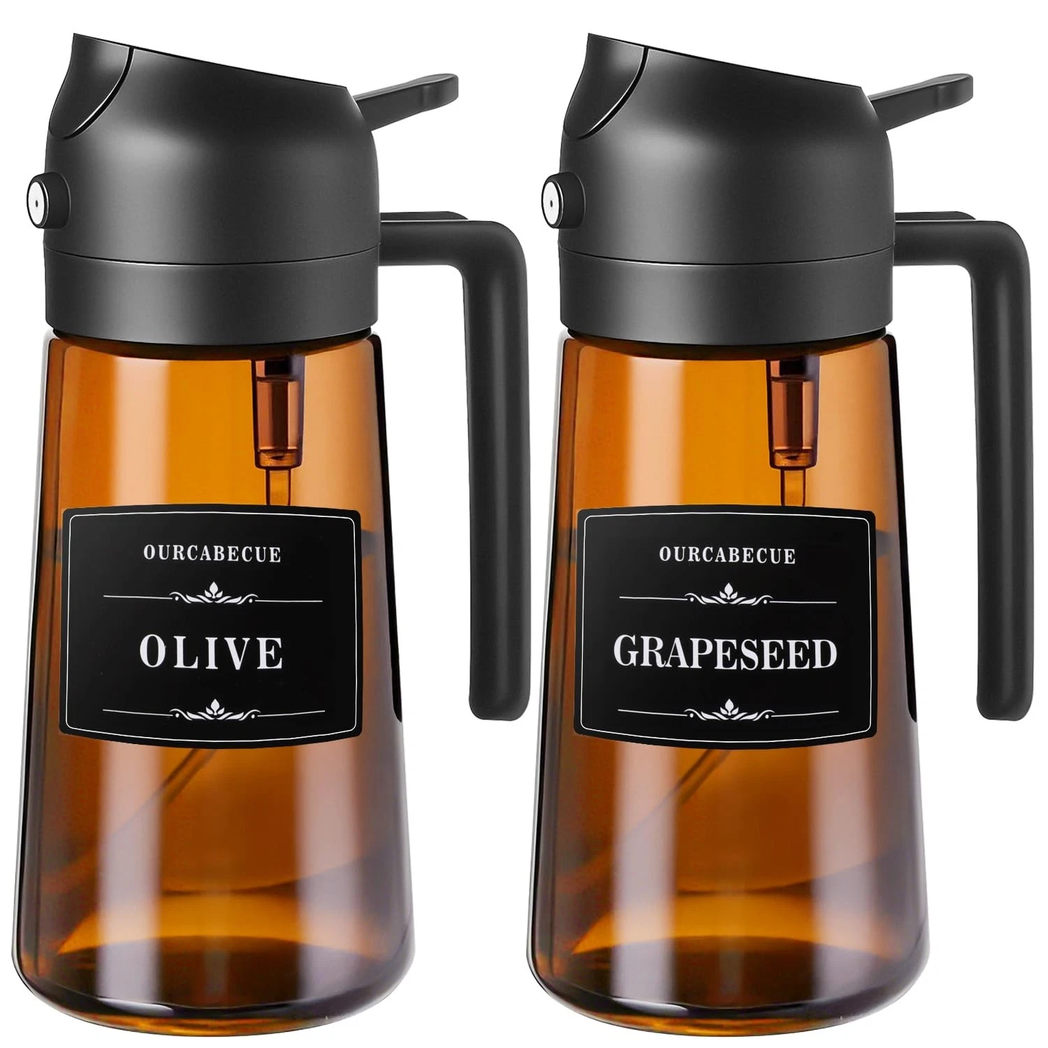 16oz Glass Olive Oil Sprayer & Dispenser Brown 2in1 Kitchen
Opens in a new window or tab