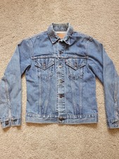 1970s Levis Type 3 Denim Trucker Jacket Mens Sz 36 70505-0217 USA Made R Tab