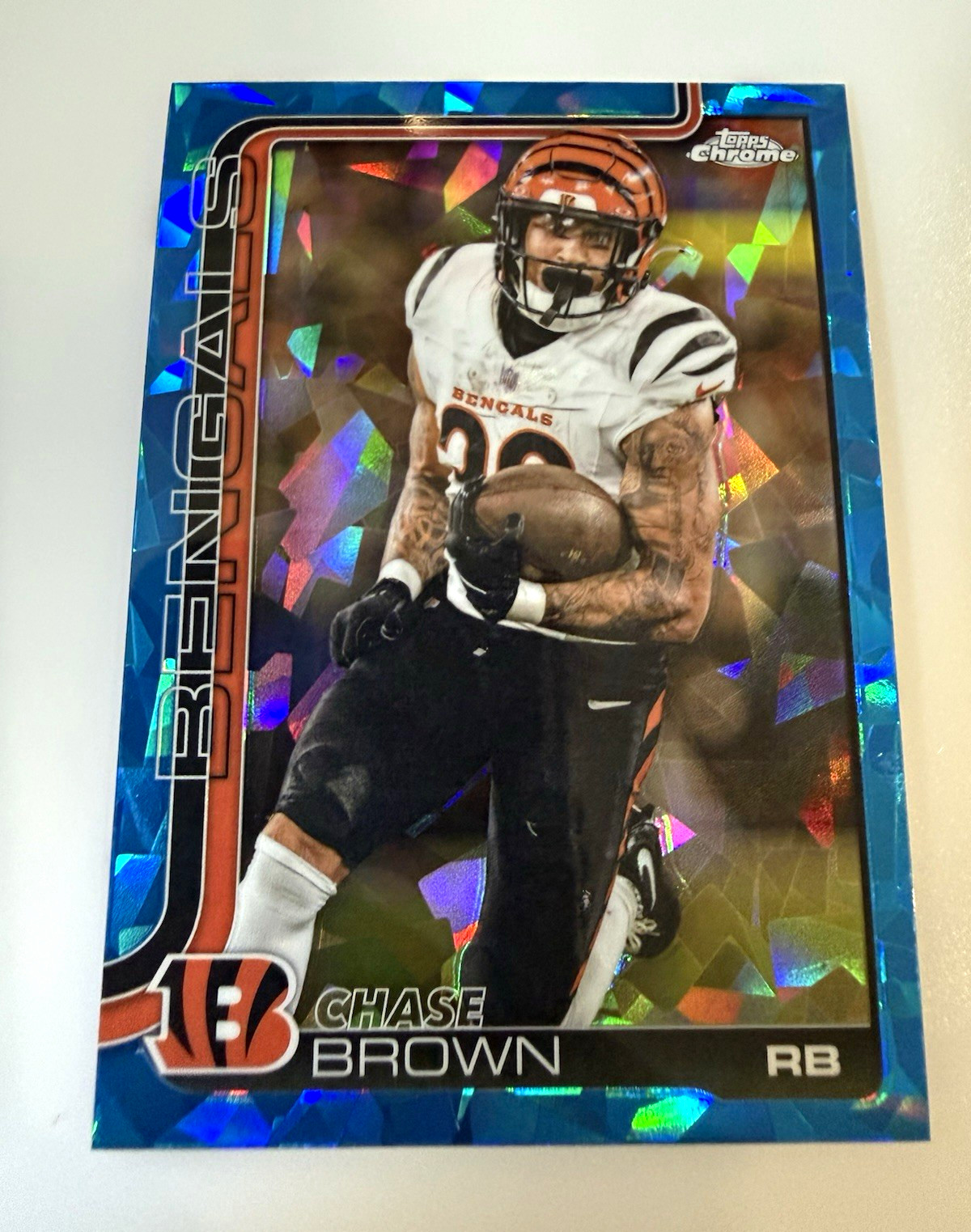 Topps Chrome Sapphire Edition 2025 Chase Brown Cincinnati Bengals Base Set #62