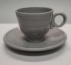 FIESTAWARE VINTAGE COLOR AND DESIGN COFFEE CUP/SAUCER (GRAY***Ret.)
