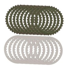 Clutch Friction Plates 9pcs and Steel Disc 8pcs Kit Compatible with Harley