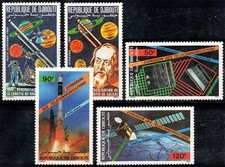 Djibouti 1984-85 Mi. 420-21,454-56 Neuf ** 100% Poste aérienne Télécommunication