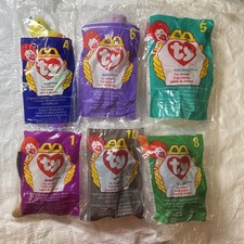 McDonald's 1998 Happy Meal Toys TY Teenie Beanie Babies Sealed Lot of 6