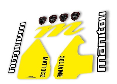 Manitou Mattoc Pro 2017 Gabel Federung Aufkleber Kit Sticker Set Gelb