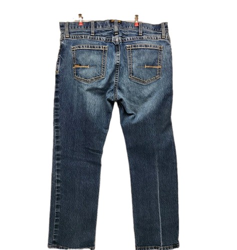 Men's Ariat Denim Blue Jeans M4 Rebar Relaxed Fit Boot Cut Size 40/32 - Picture 8 of 13