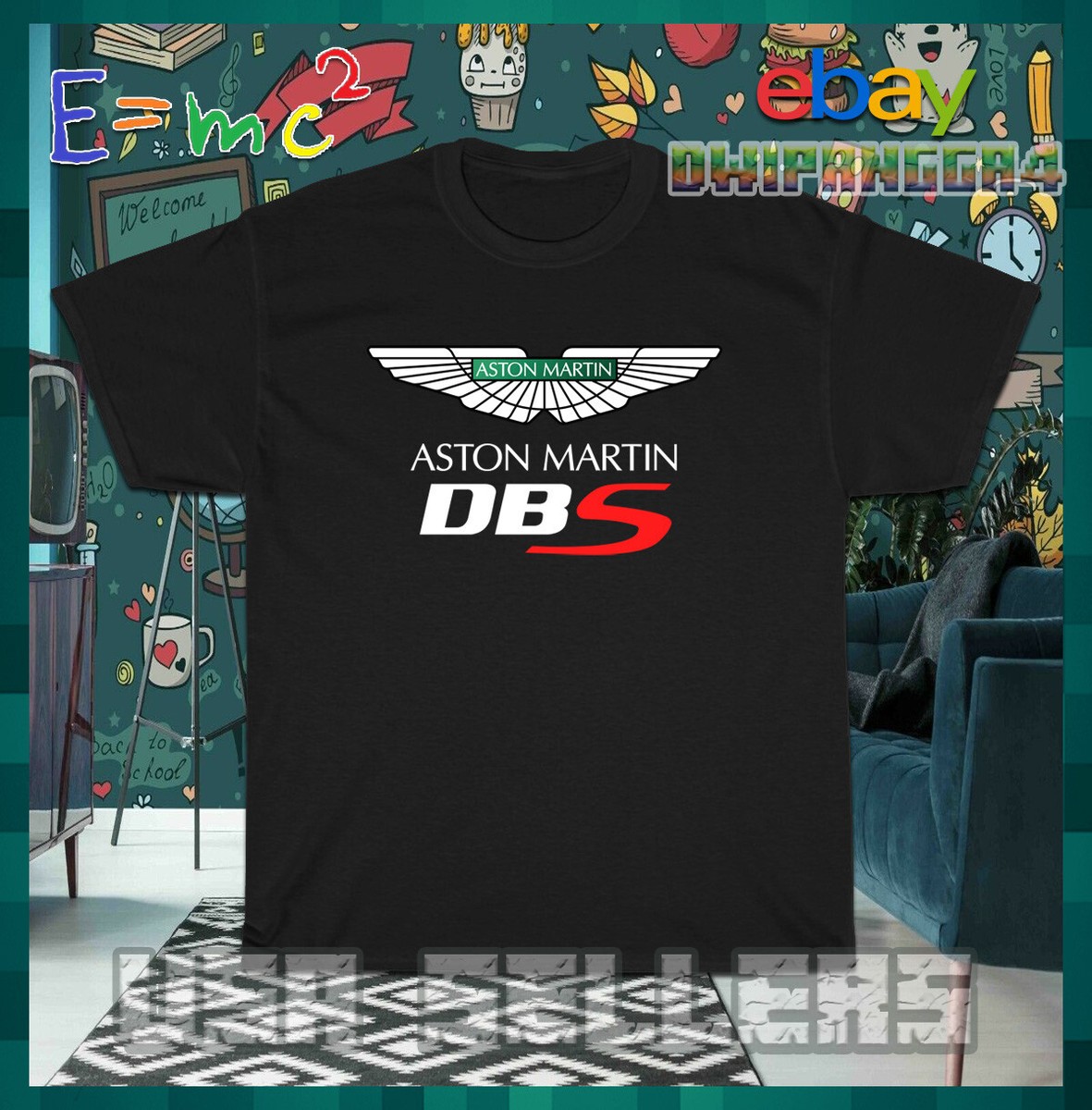 New Shirt Aston Martin DBS Logo Men's T-Shirt American Style Men Tee Shirt