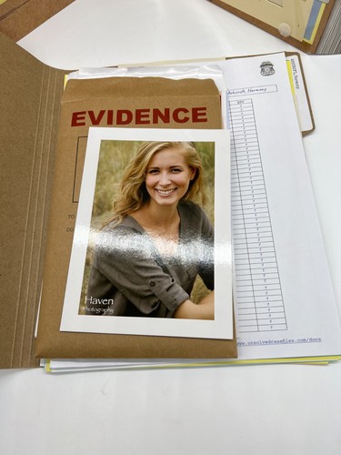 Unsolved Case Files Harmony Ashcroft Murder Mystery Game Cold Case 2020 Complete - Picture 4 of 4