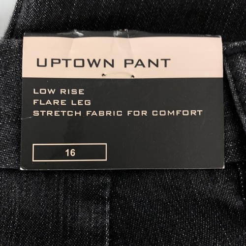 Steve & Barry's Uptown Pants Women’s Size 16 Low Rise Flare Leg Stretch Black - Picture 10 of 12