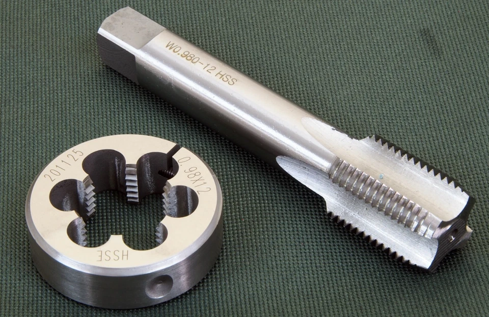 Mauser Small Ring, tap & die set 0.980 inch x 12 TPI