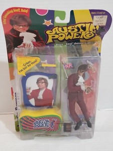 Austin-Powers-Figure-Accessories-Purple-Suite-Flag-Sexy-Dictionary-Hand-Weapon