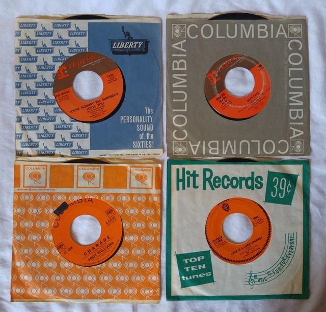 Vintage 45 rpm Record Sleeves Lot of 11 Sleeves includes 8 Assorted