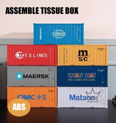 1:28 Industrial Shipping Container Tissue Box Napkin Paper Container Kitchen NEW