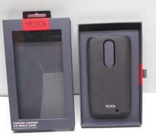 Nuevo Motorola Moto Droid Turbo 2 Tumi Recubierto Lona Estuche Gris TUMO-002-CCGRY-V