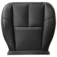 Fits 2007-2013 GMC Sierra 1500 2500 3500 Driver Bottom Leather Seat Cover Black