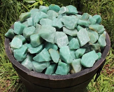 1/2 lb Bulk Lot Natural Rough Green Aventurine Gemstone Raw Specimen (8 oz)