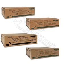 4 New Genuine Xerox phaser 6100 Toner 106R00676 106R00677 106R00678 106R00679