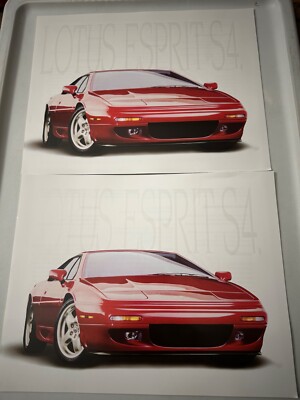 LOTUS ESPRIT S4 Original Sales Brochure/Leaflet 1993 - LOT OF 2!