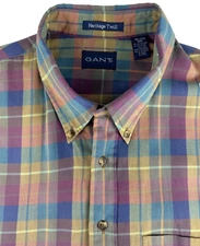 GANT Heritage Twill Plaid 3X Big Short Sleeve Shirt