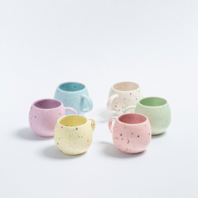 Egg Back Home Party Ball Becher Cappuccino Tasse Punkte Keramik 1-Stück, 250 ml