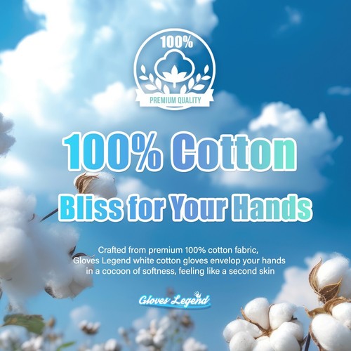 6 Pairs (12 Gloves) 100% Cotton White Coin Jewelry Silver Inspection Gloves - M - Picture 3 of 12