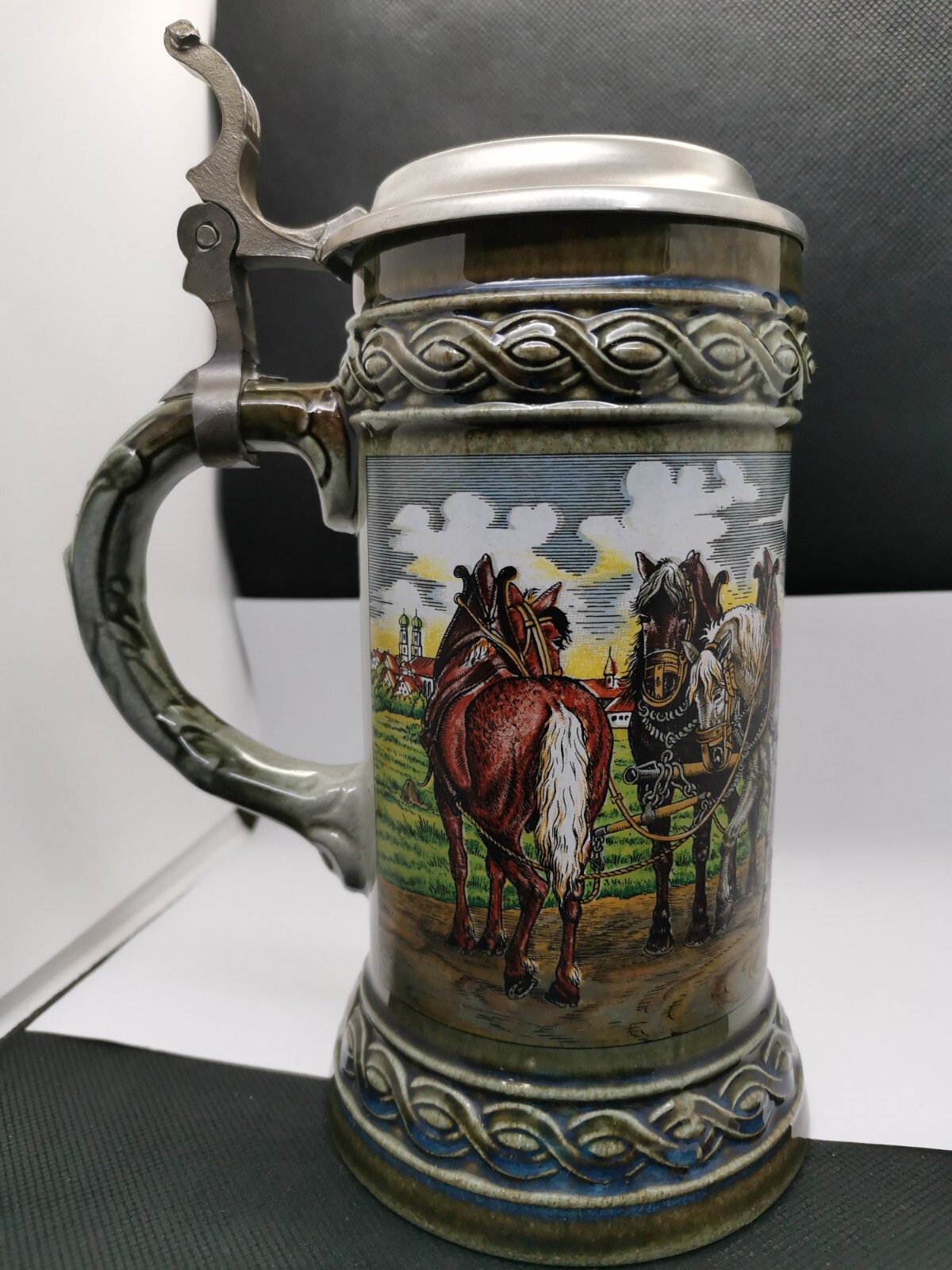 GERZIT ORIGINAL ALEMÁN JARRA DE CERVEZA CON TAPA.