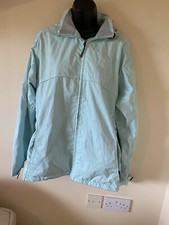 Light Blue Rain Jacket Size 16 By Backswing 