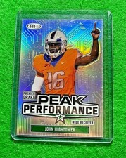 JOHN HIGHTOWER PRIZM PEAK PERFORMANCE CARD EAGLES 2020 SAGE PREMIER DRAFT HIT 