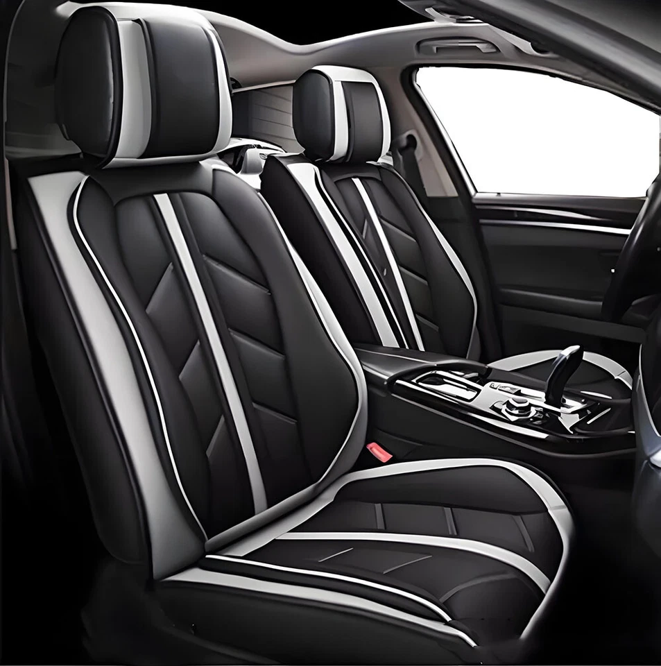 For Chevrolet Car Seat Cover Full Set 5Seat Leather Front Rear Protector Cushion - Image 4 of 4