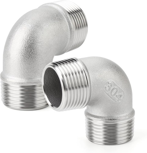 Conectores de codo de acero inoxidable NPT de 3/4" de 5 piezas - alta presión hasta 300 PSI - Imagen 8 de 9