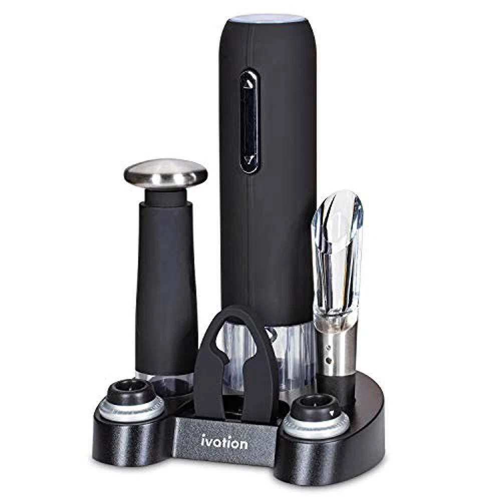 Ivation Electric Wine Bottle Opener with 7 Piece Wine Gift Set - Thumbnail 4