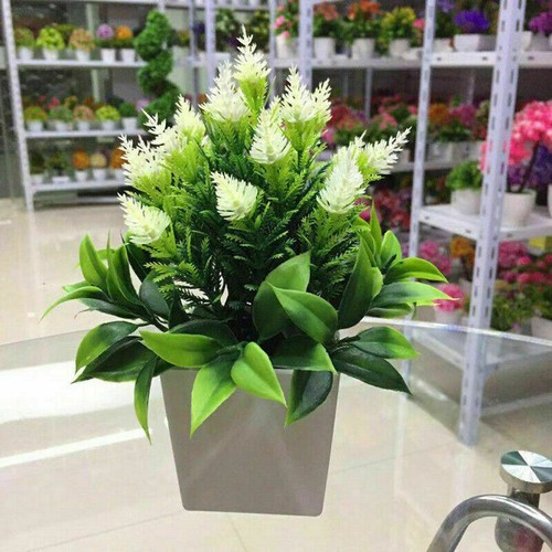 Plantas sintéticas artificiales árbol en maceta jardín hogar interior exterior oficina decoración - Imagen 14 de 14