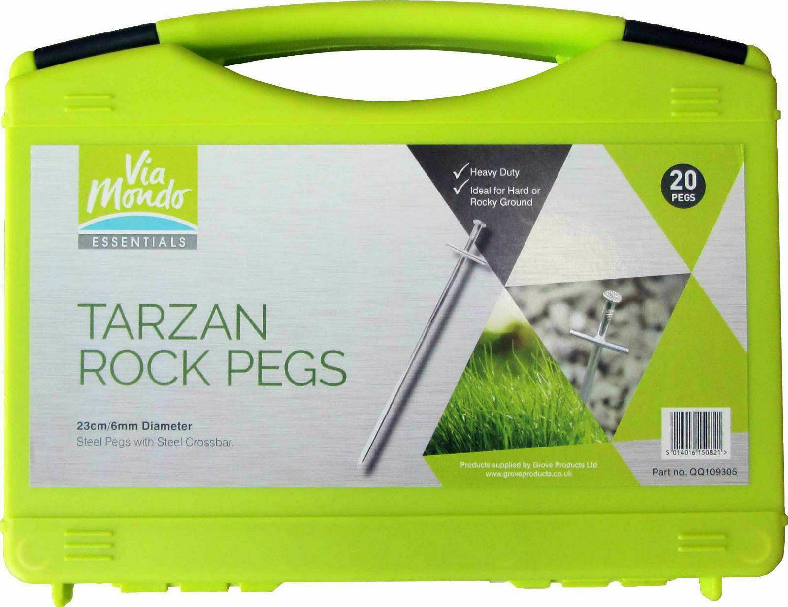 Via Mondo Tarzan Tent / Awning Hardstanding Rock Peg Set