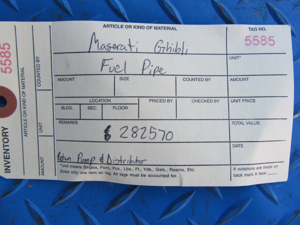 Maserati Ghibli fuel rail pump pipe #5585