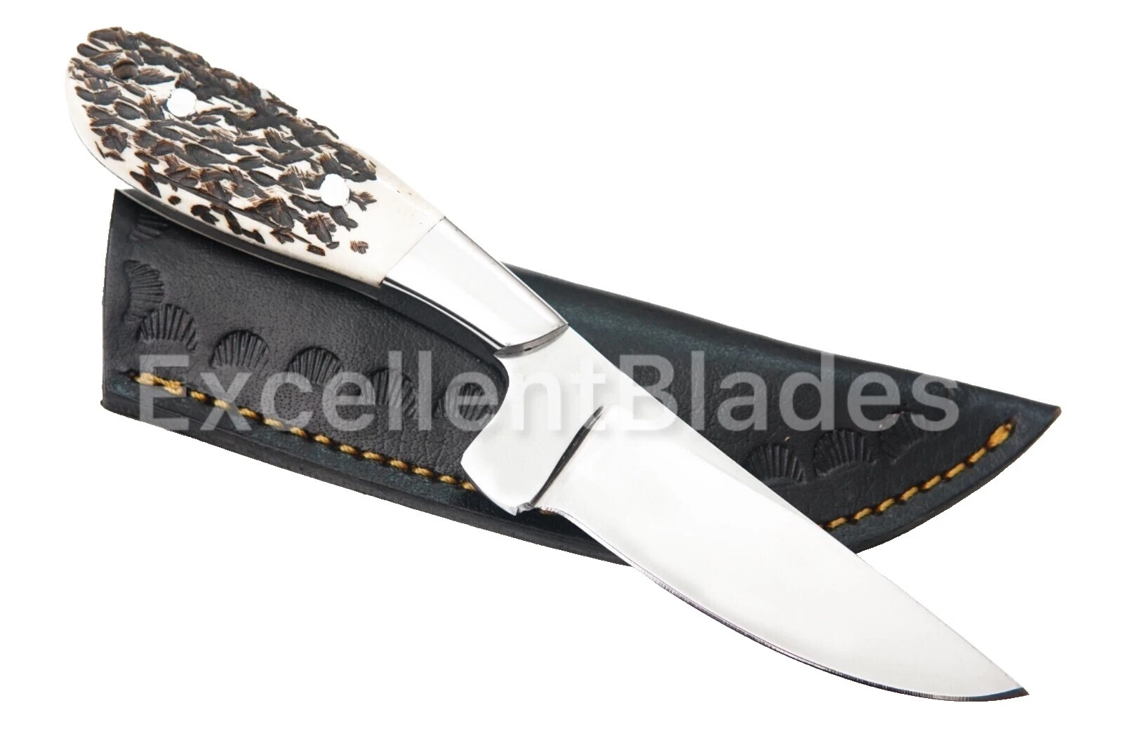 Carbon Steel Blade Bone Handle Full Collectible Vintage Fixed Blade Knives