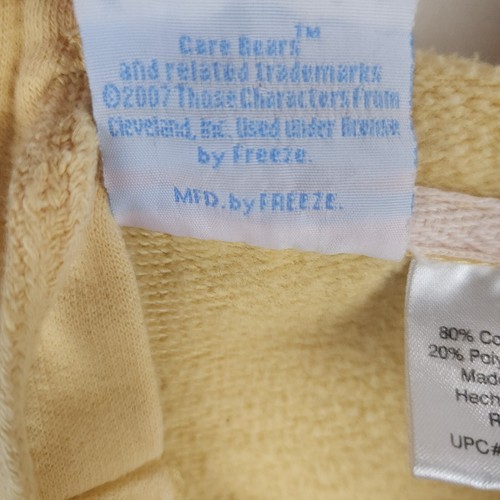 Care Bears Hoodie Youth Small Yellow Just Plain Grumpy Rainbow Kids Zip 2007 * - Picture 6 of 17