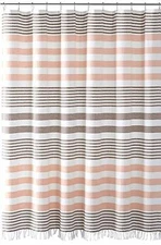 VCNY Home Luxury Margot Shower Curtain 72x72 Light brown coral white NWOP
