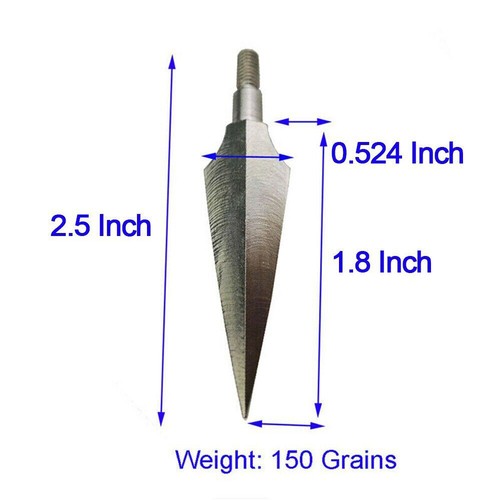 12Pcs Arrowheads Archery Hunting Nickel Plated Carbon Steel Arrowhead W/ Box - Picture 2 of 13